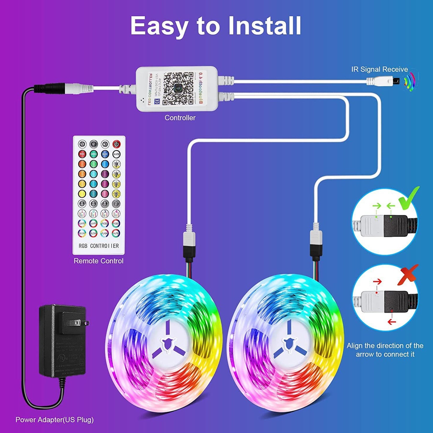 πΆ GamerGlow RGB Music Sync LED Light Strip β Bluetooth Smart Gaming Lights