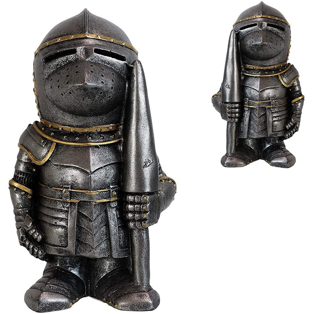 βοΈ GamerGlow Knight Gnome Figurine β Warrior Guardian Garden Statue
