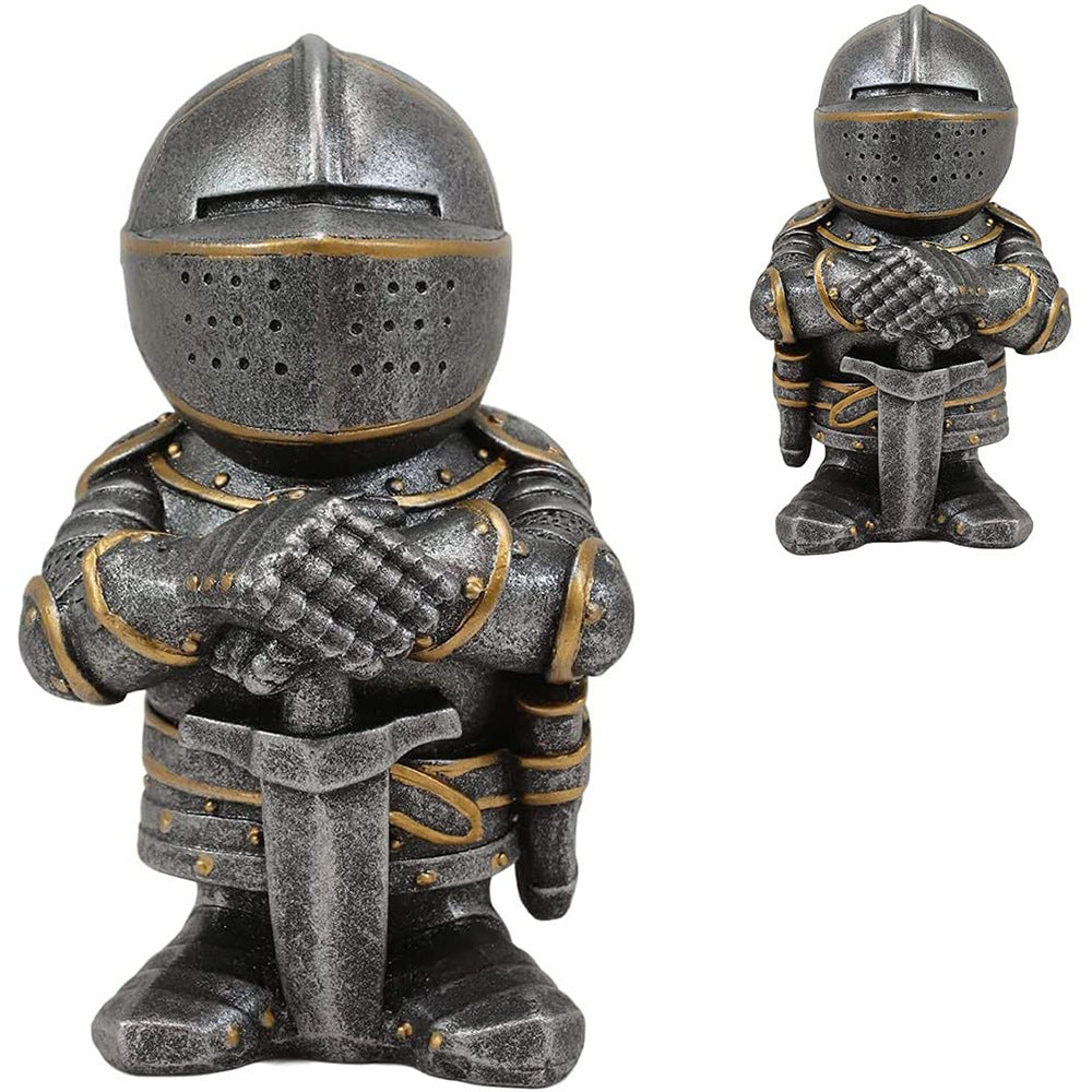 βοΈ GamerGlow Knight Gnome Figurine β Warrior Guardian Garden Statue