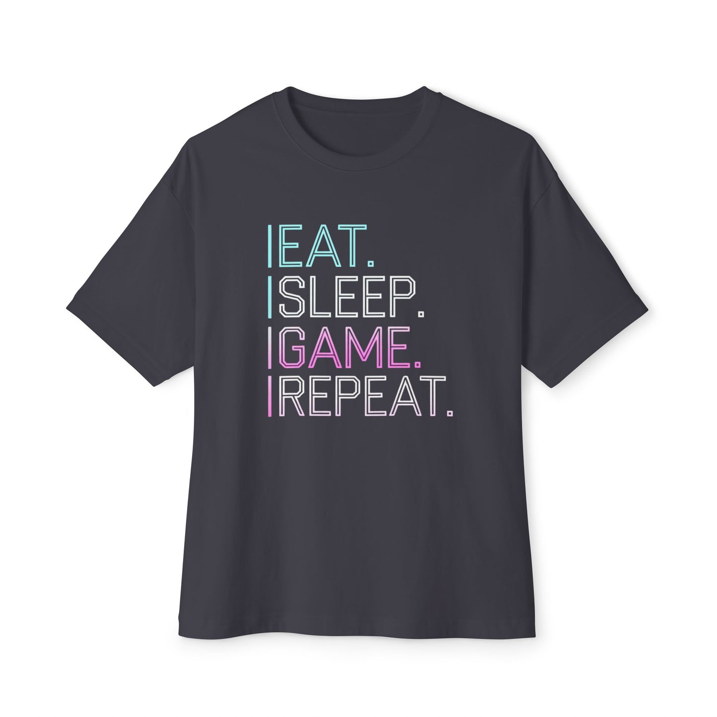 ๐ฎ Eat. Sleep. Game. Repeat. Oversized T-Shirt โ GamerGlow Boxy Tee