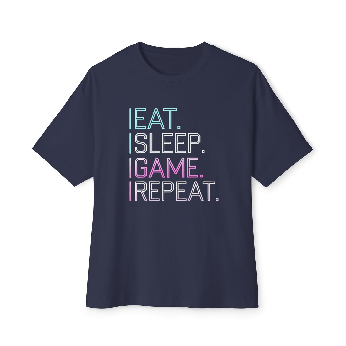 ๐ฎ Eat. Sleep. Game. Repeat. Oversized T-Shirt โ GamerGlow Boxy Tee