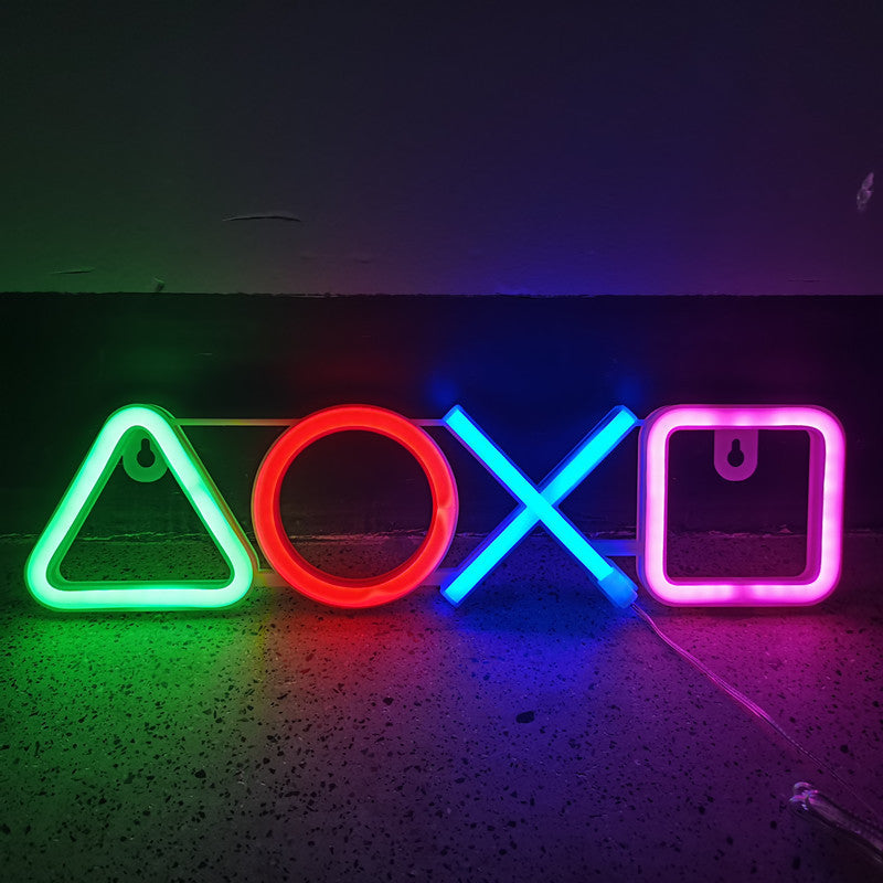 ๐ฎ GamerGlow LED Neon Game Symbol Light โ Retro Arcade-Inspired Gaming Decor