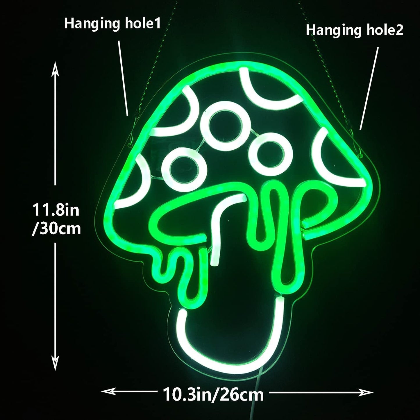 π GamerGlow Green Mushroom LED Neon Sign β Retro Gaming Ambience Light