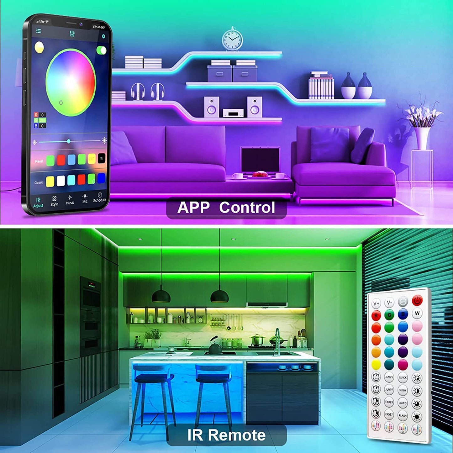 πΆ GamerGlow RGB Music Sync LED Light Strip β Bluetooth Smart Gaming Lights