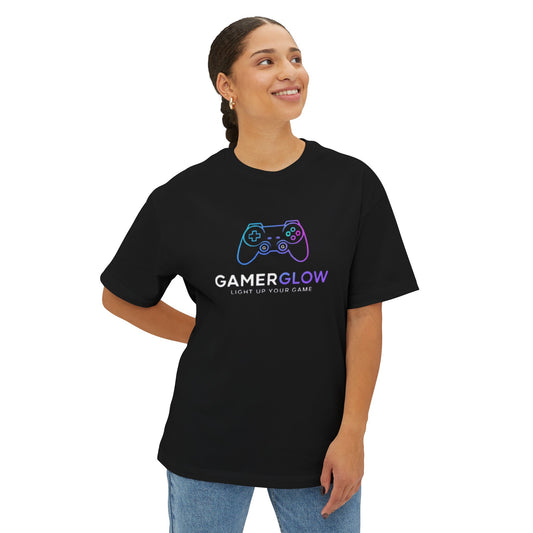 🎮 GamerGlow Oversized T-Shirt – Neon Gaming Boxy Tee