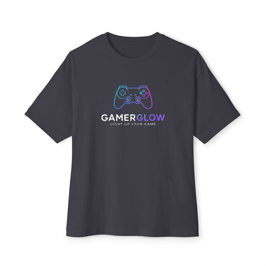 🎮 GamerGlow Oversized T-Shirt – Neon Gaming Boxy Tee